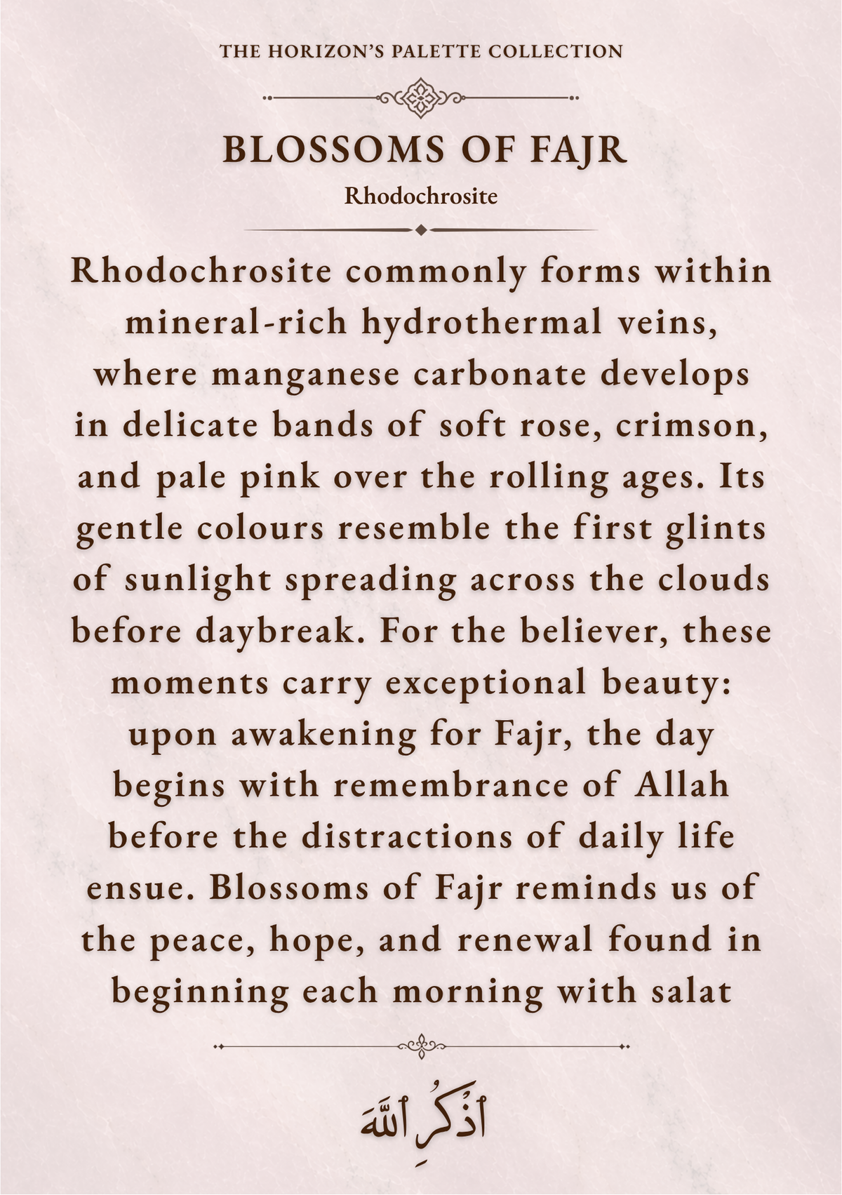 BLOSSOMS OF FAJR