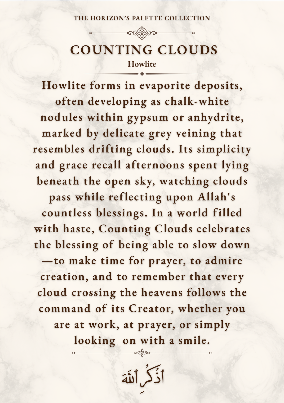 COUNTING CLOUDS